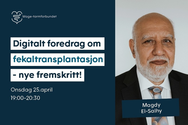Digitalt foredrag om fekaltransplantasjon og irritabel tarm